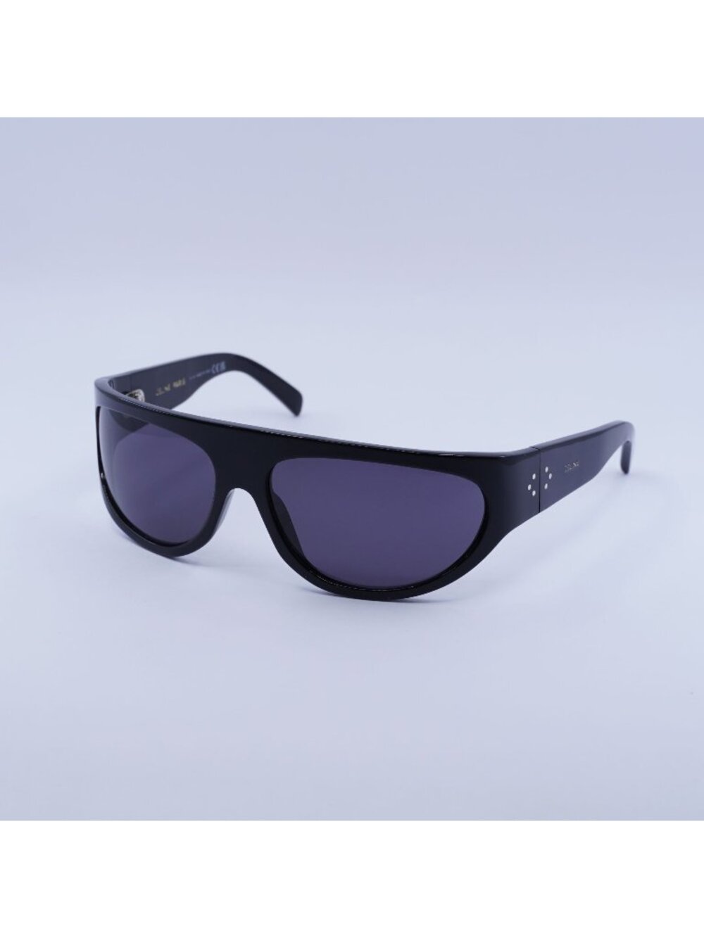 Celine CL40272I 01A Sunglasses Black Geometric Frame, Smoke Lenses